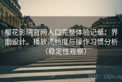 樱花影院官网入口完整体验记录：界面设计、播放流畅度与操作习惯分析（稳定性观察）