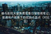 蜂鸟影院大全免费观看日常使用笔记：普通用户视角下的优缺点盘点（对比后）