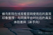 蜂鸟影院在线观看官网使用后的直观印象整理：与同类平台对比后的真实体验差异（新手向）