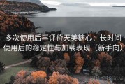 多次使用后再评价天美糖心：长时间使用后的稳定性与加载表现（新手向）