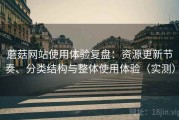 蘑菇网站使用体验复盘：资源更新节奏、分类结构与整体使用体验（实测）