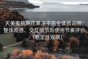 天美蜜桃麻花果冻不完全体验说明：整体观感、交互细节与使用节奏评价（稳定性观察）