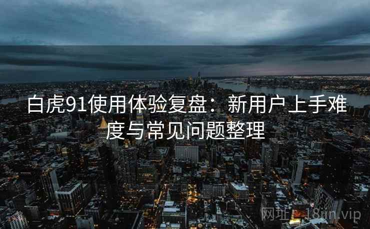 白虎91使用体验复盘:新用户上手难度与常见问题整理 白虎91使用体验复盘:新用户上手难度与常见问题整理