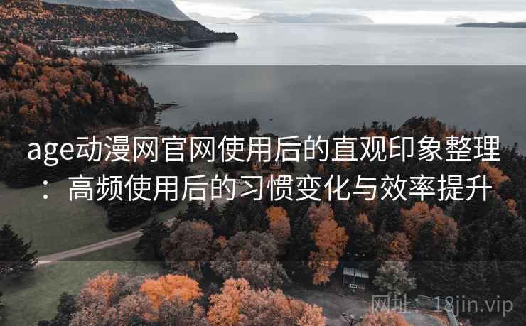 age动漫网官网使用后的直观印象整理：高频使用后的习惯变化与效率提升