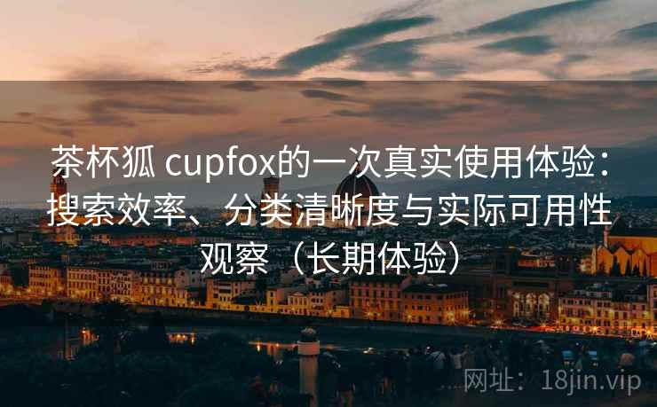 茶杯狐 cupfox的一次真实使用体验：搜索效率、分类清晰度与实际可用性观察（长期体验）