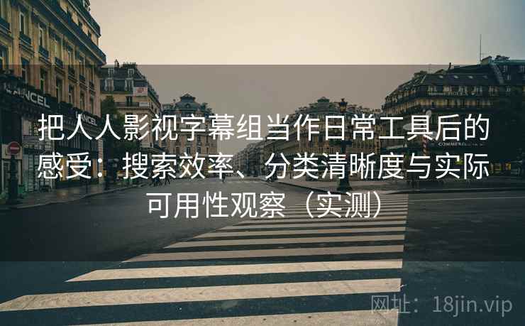 把人人影视字幕组当作日常工具后的感受：搜索效率、分类清晰度与实际可用性观察（实测）