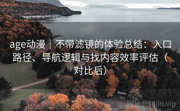 age动漫｜不带滤镜的体验总结：入口路径、导航逻辑与找内容效率评估（对比后）
