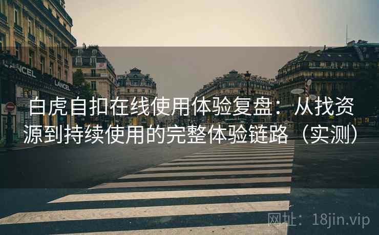 白虎自扣在线使用体验复盘：从找资源到持续使用的完整体验链路（实测）
