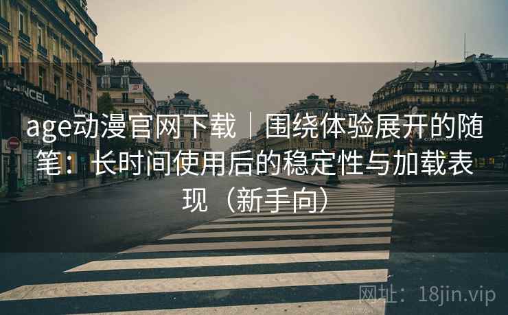 age动漫官网下载｜围绕体验展开的随笔：长时间使用后的稳定性与加载表现（新手向）