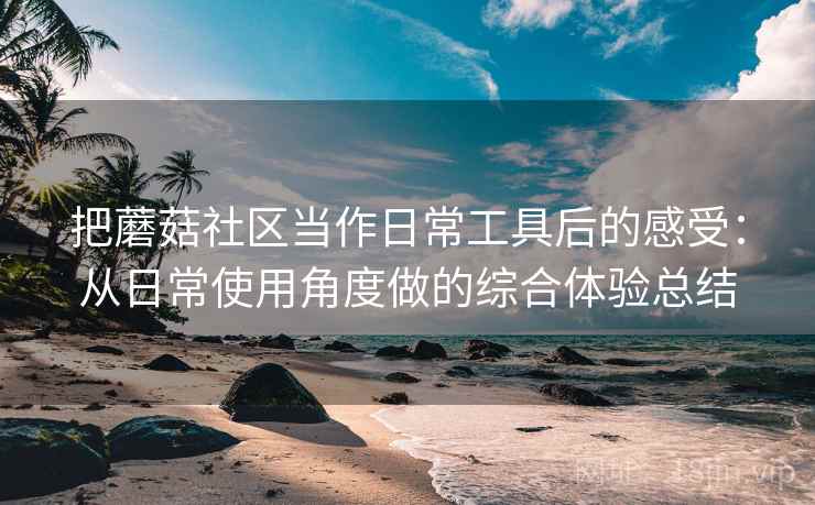把蘑菇社区当作日常工具后的感受：从日常使用角度做的综合体验总结