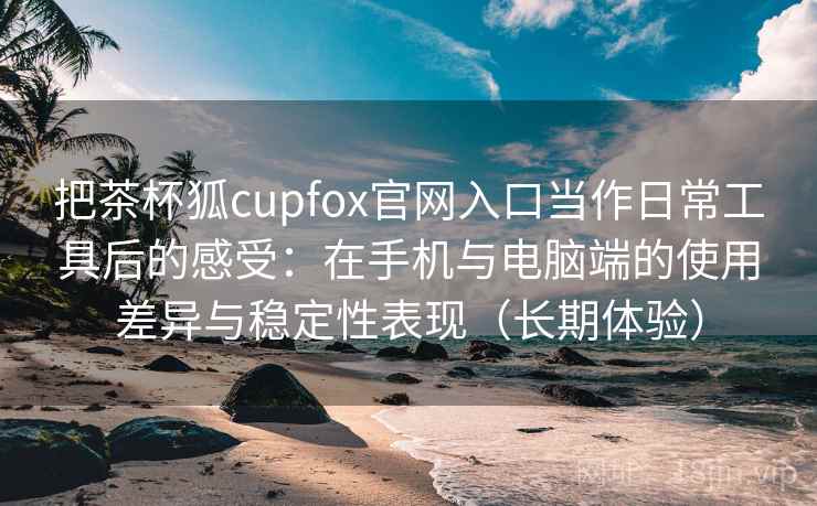 把茶杯狐cupfox官网入口当作日常工具后的感受：在手机与电脑端的使用差异与稳定性表现（长期体验）