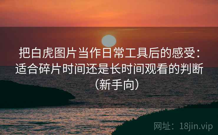 把白虎图片当作日常工具后的感受：适合碎片时间还是长时间观看的判断（新手向）